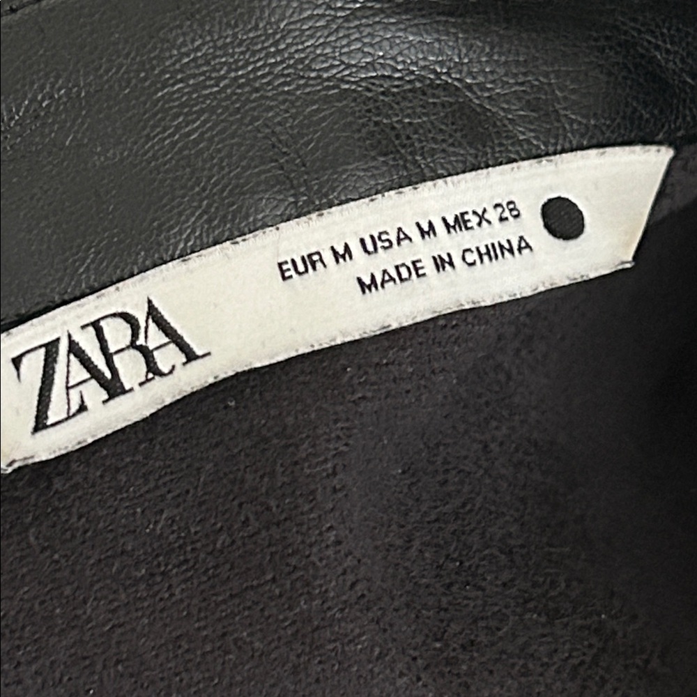 Zara Faux Leather Dress. - Picture 9 of 9